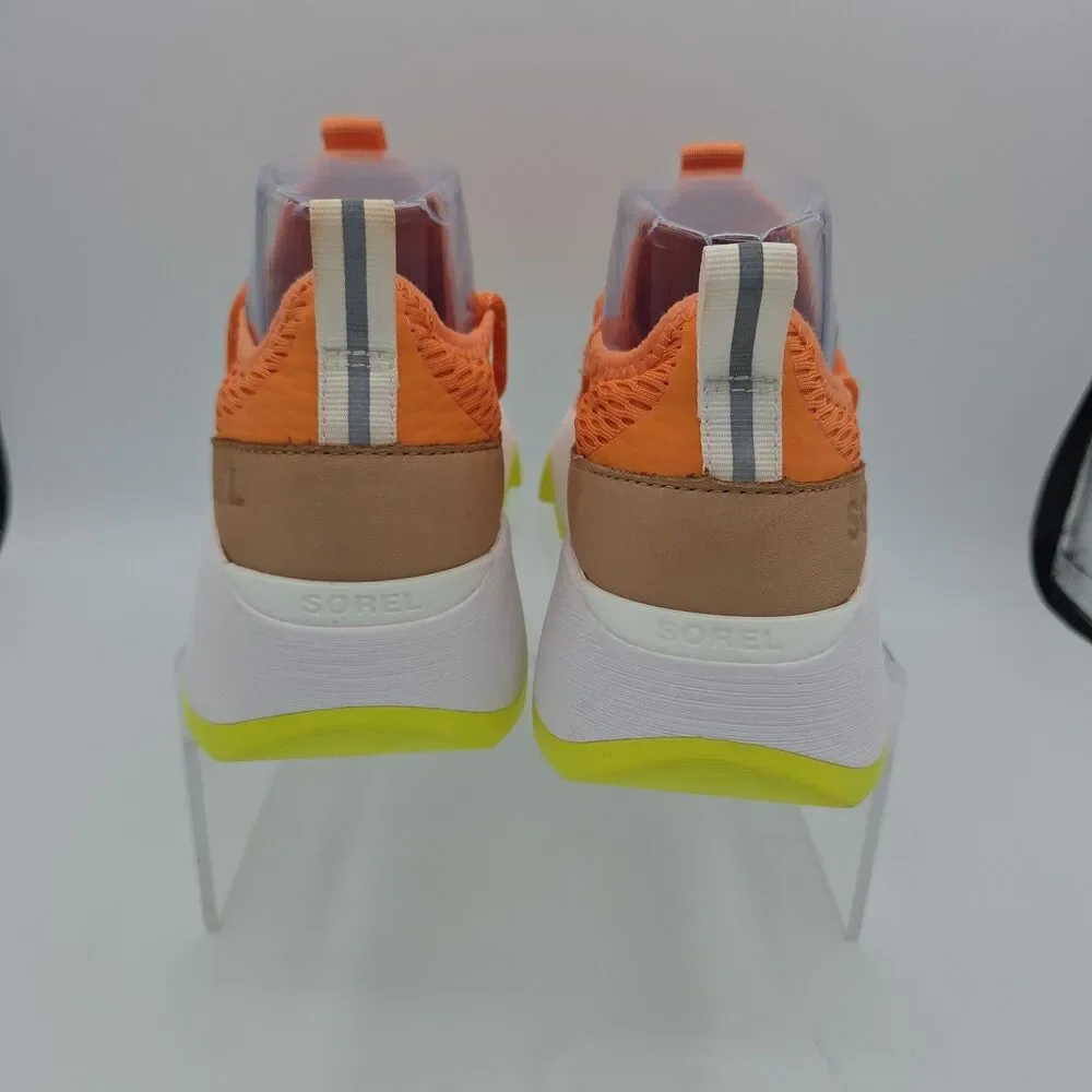 Sorel Kinetic Impact II Lace Sneakers Orange Yellow Lightweight Womens 7.5 EUC